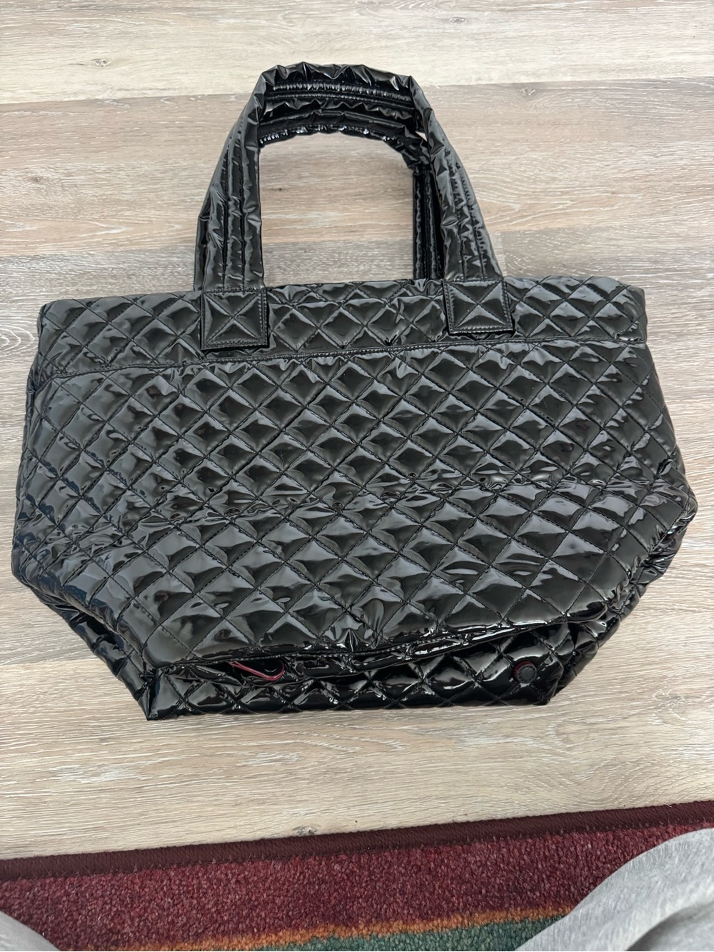 MZ Wallace Metro City Medium Tote Deluxe- Black Lacquer - Picture 2 of 5